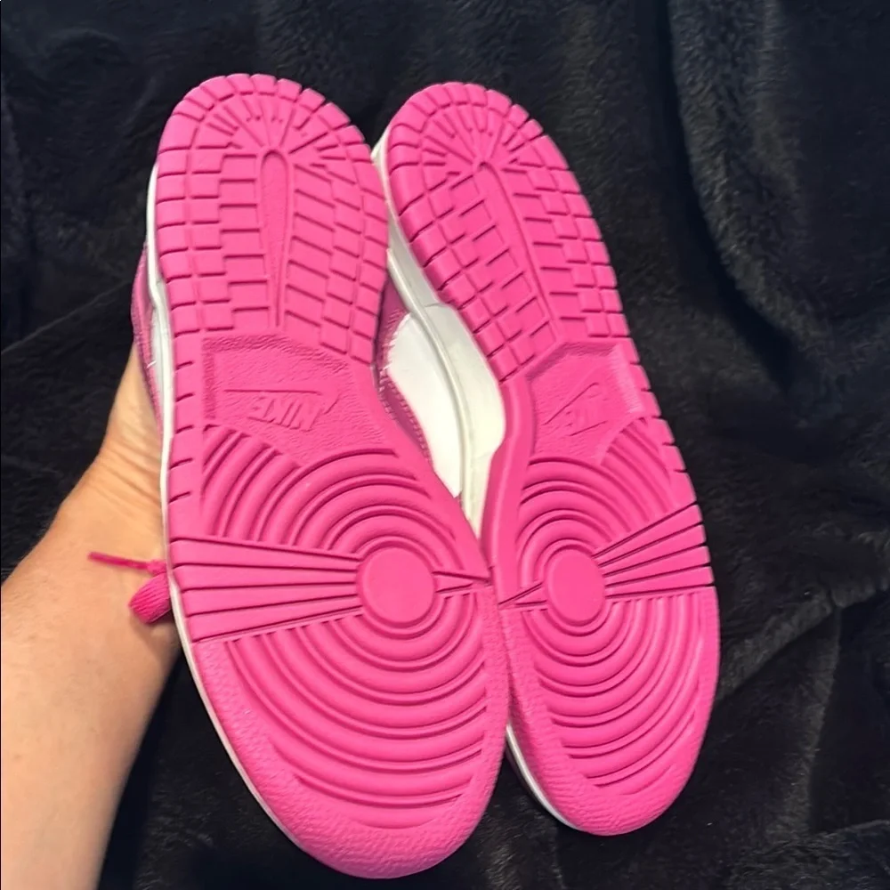 Nike Dunk Low BG White and Active Fuchsia